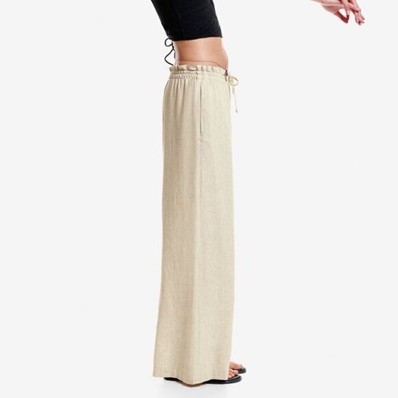 H&M Beige Linen Blend Dress Pants(Size 8) - Picture 3 of 8